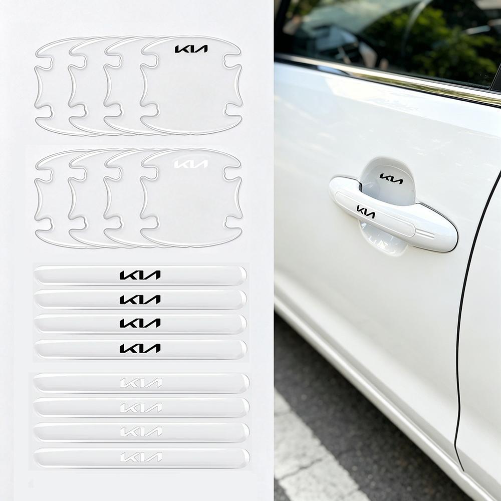 8Pcs Transparent Car Door Bowl Handle Protector Film Stickers for KIA Soul Seltos Sportage Niro Sorento Rio Forte K3 K5 Stinger Xwgln00
