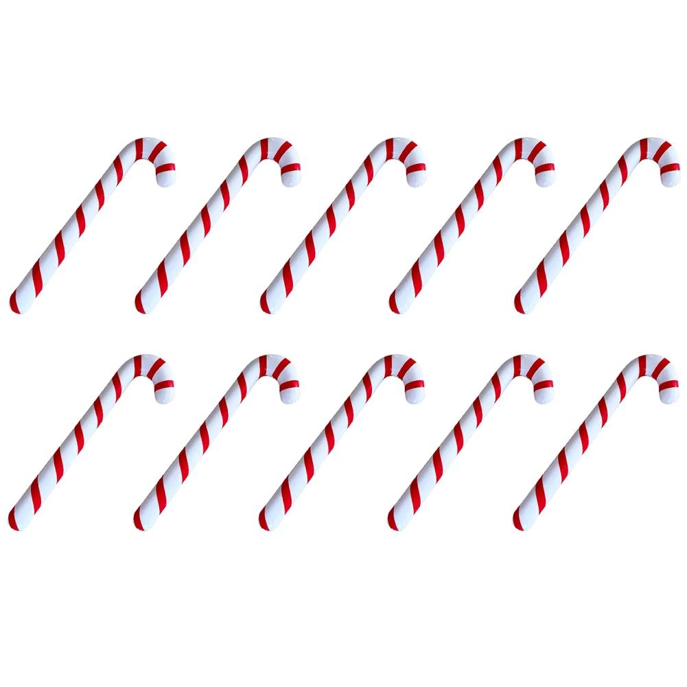 10pack inflatable Christmas canes made from sturdy PVC bright colors for holiday decoration at home parties or retail store