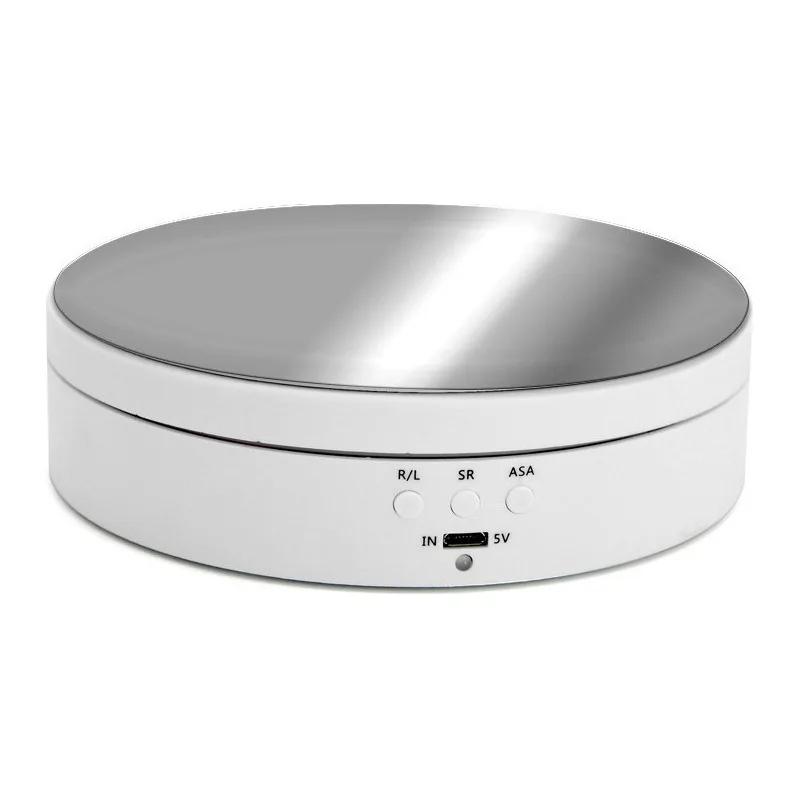Motorised Rotating Mirror Display Stand,360 Degree Turntable, Jewellery Holder,USB Power Supply, Rotating Shooting, Three Speeds