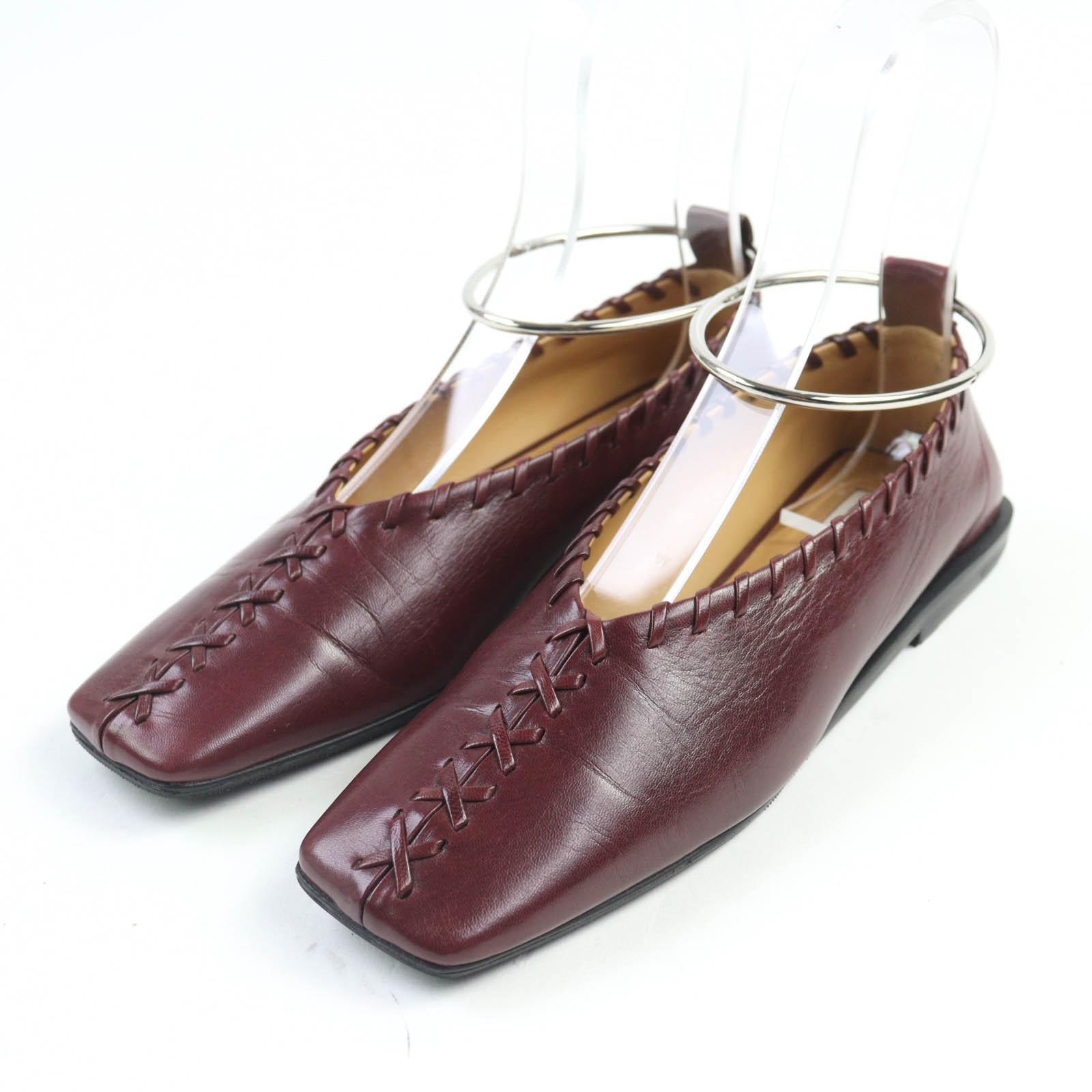 

JIL SANDER Dress shoes OAS8W4 Bordeaux leather Women 35 JS30217A Used