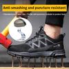 Anti-Slip Safety Shoes Men Steel Toe Shoes Puncture Proof Breathable Work Safety Boots Man Construction Work Shoes Male Sneakers