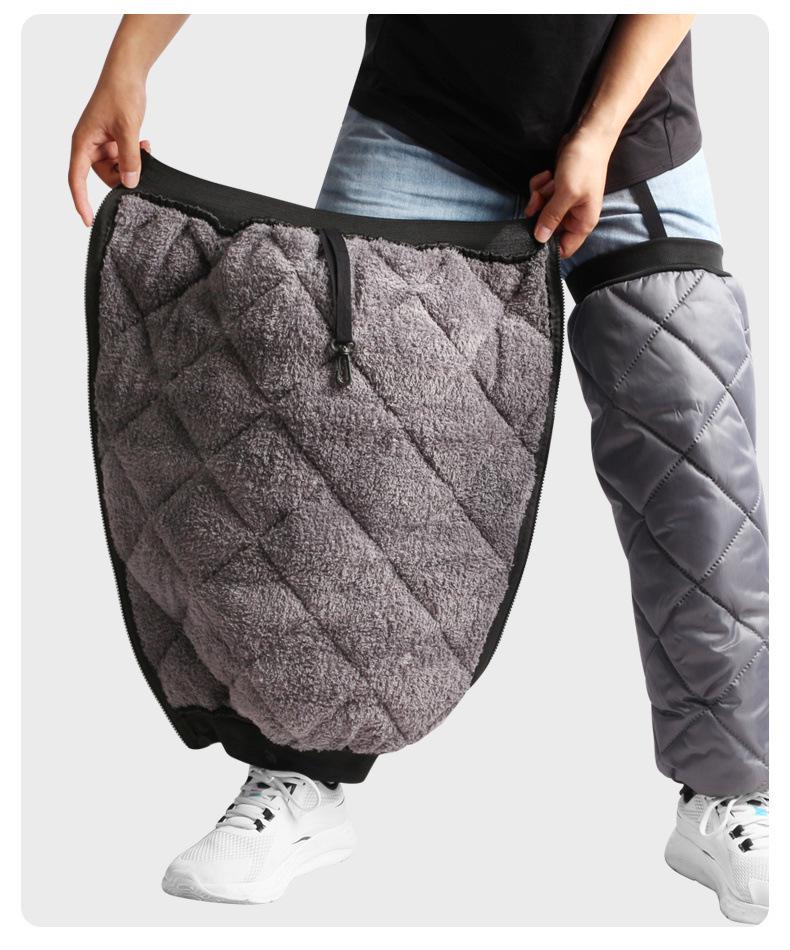 Winter Electric Car Knee Pads for Men and Women: Windproof, Warm Leggings for Motorcycle Riding, Heat-Protective Gear