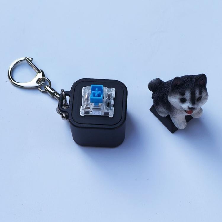 Auditory Visual Stress Reliever Keychain Glowing Animal Squeeze Toy For Key Organization ABS Sturdy Daily Companion