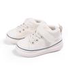 2025 Spring/Autumn Unisex Toddler & Child Casual Canvas Shoes, Soft Sole & Velcro - White