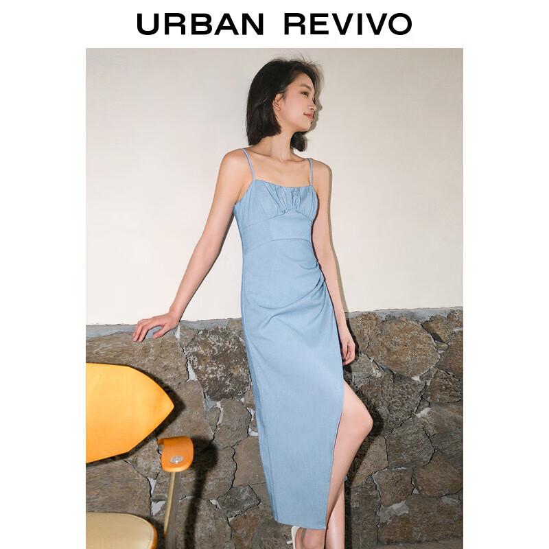

UR 2024 Summer Women s Pleated Slit Camisole Dress XL