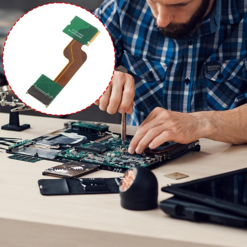 Gaming Devices SSD Adapter Flexible M.2 2230 to 2280 Extension Cable Easy Installation Strong Design for Gaming Devices