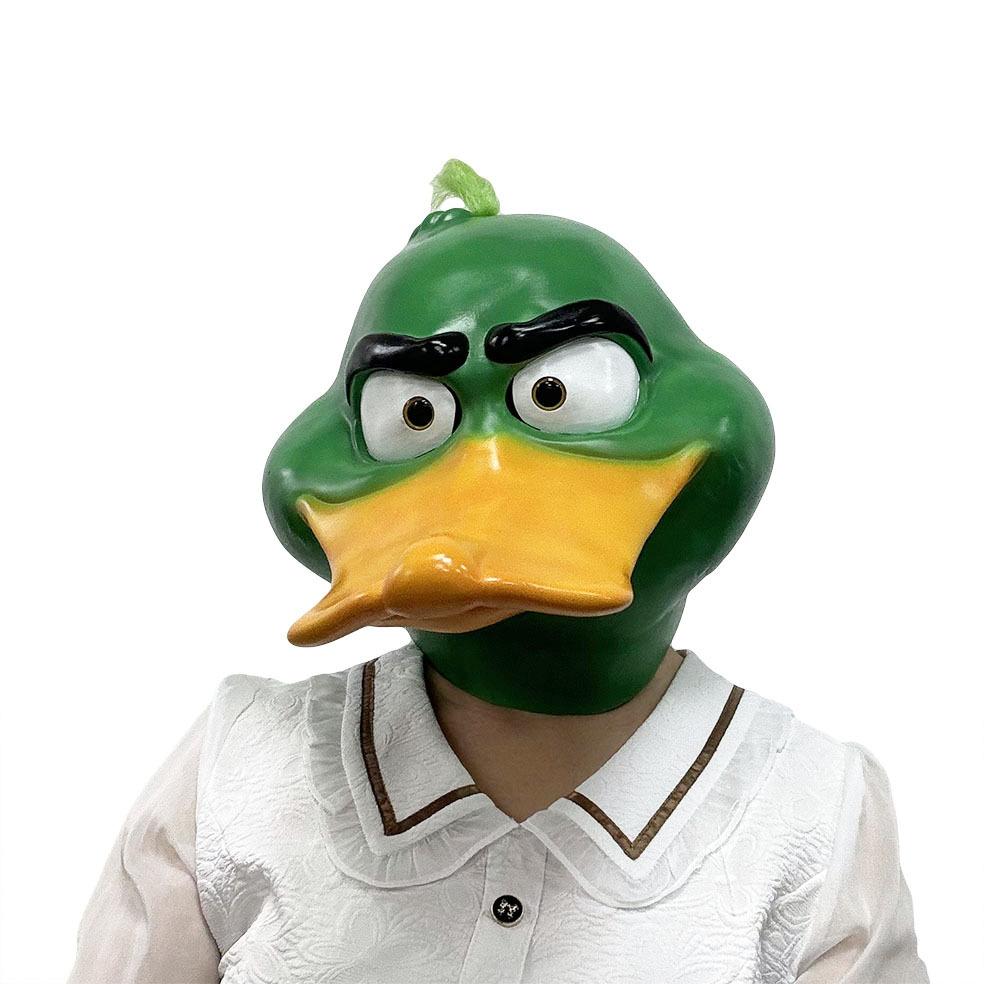 The duck flies forward Duck mask animal flying duck mic cos Performance Ball Latex Headgear Halloween Costume