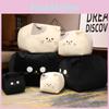 Cute Plush Cat Pillow With Short Fur And Pp Cotton Filling