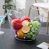 Ice Bucket Wine Bucket with Handles 4 Liter Clear Plastic Tub for Drinks Portable Ice Storage Container for Wine Champagne Beer