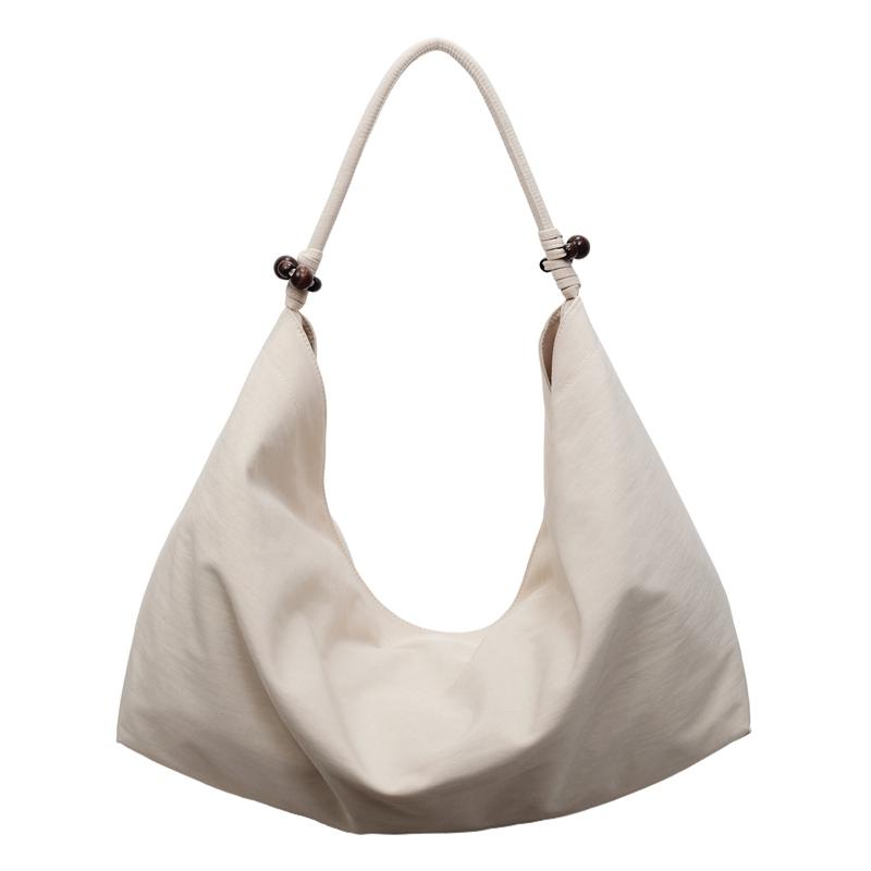 Solid Color Nylon Large Capacity Shoulder Bags 2026 High Quality Retro Bags for Women Commuting Sewing Thread Casual Tote Bags