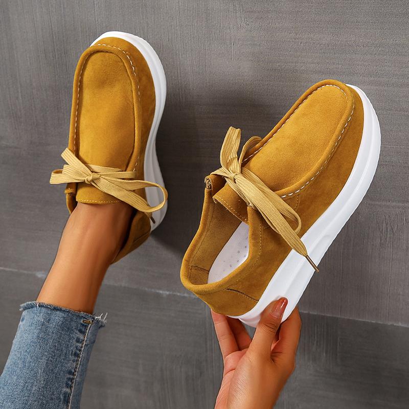 Women's Sports Shoes Casual Sneaker Loafers Fashion Ladies Shoe Platform Sneakers Non Slip Lace-up Round Toe 2025 Spring Autumn