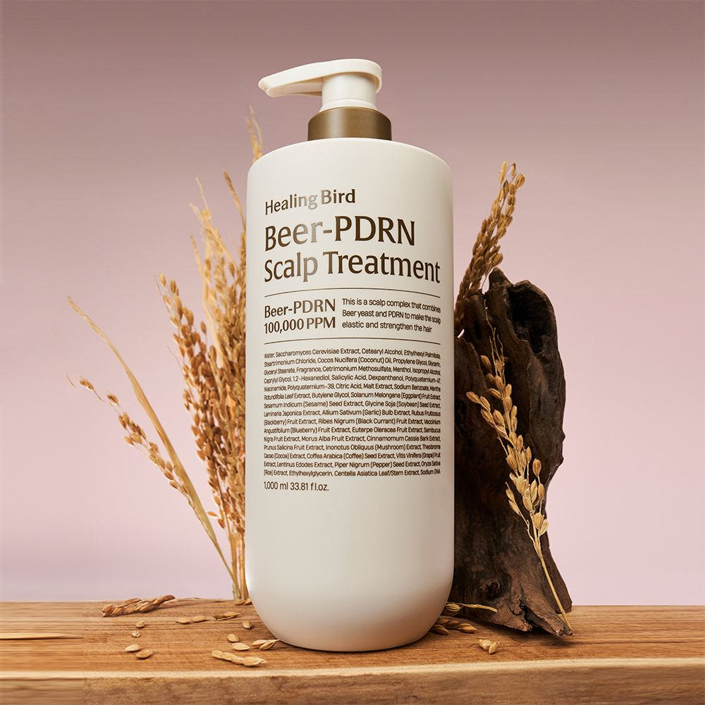 Healing Bird Beer PDRN Scalp Treatment 1000ml Hair Loss Care Beer Yeast PDRN Korean Hair Treatment