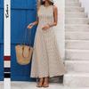 European and American Backless Long Skirt New Summer Temperament Vacation Polka Dot Sleeveless Dress Women