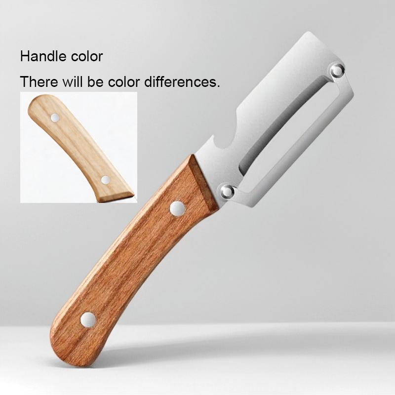 

1/3/5pcs Stainless Steel Peeler Oak Wooden Handle For Peeling And Slicing Fruits And Vegetables Durable And Smooth Operation