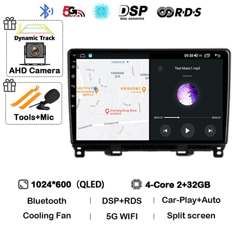 

Android 14 Carplay Auto WIFI+4G For Honda Jazz 4 2020 2021 2022 Car Radio Multimedia Player Navigation GPS Stereo Head Unit DSP