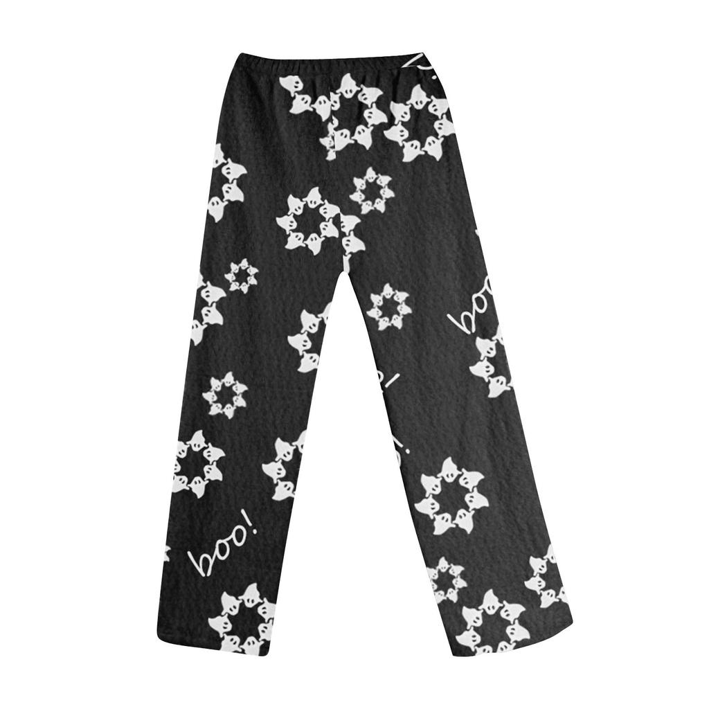 Anime Pajama Pants Sleepwear Casual Drawstring Elastic Waist Pants Comfy Straight Yoga Loose Trousers