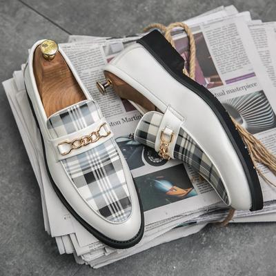 Heren Streep Casual Schoenen Luxe Merk Puntige Dikke Zool Loafers Heren Feest Mode Schoenen Instappers Zakelijk Handgemaakt Heren Mocassin