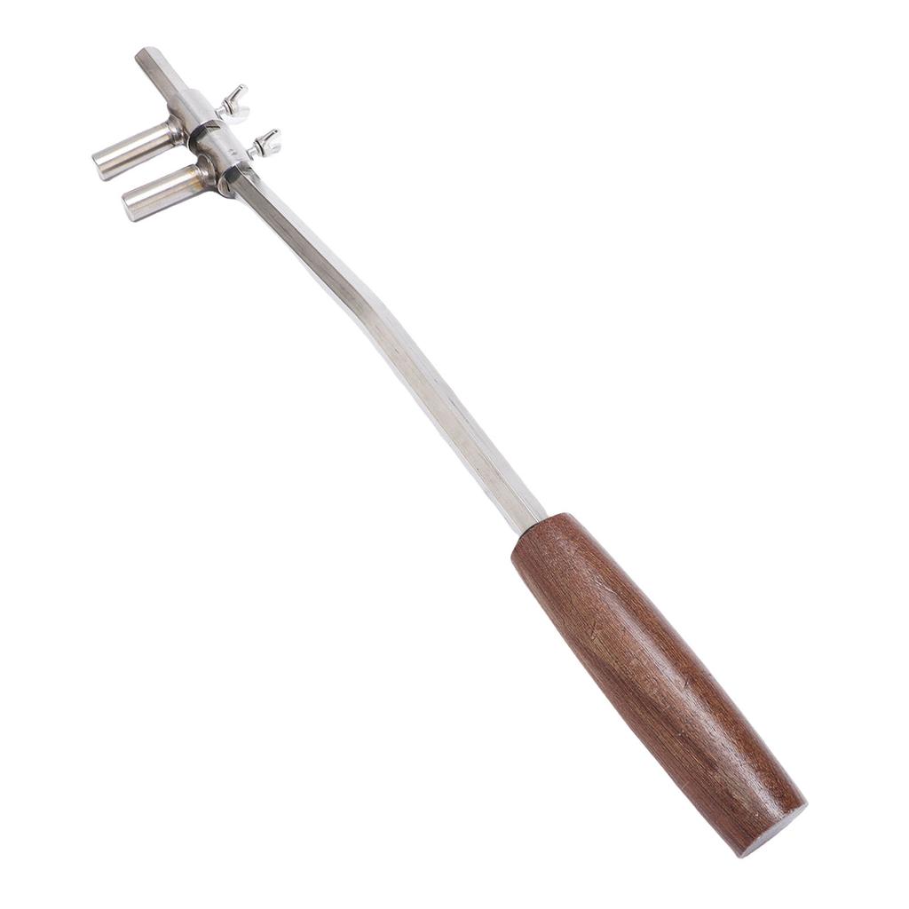 16.7in Stainless Steel Bonsai Branch Bending Tool Gardening Adjustable Bonsai Bender Styling Wrench with Wood Handle