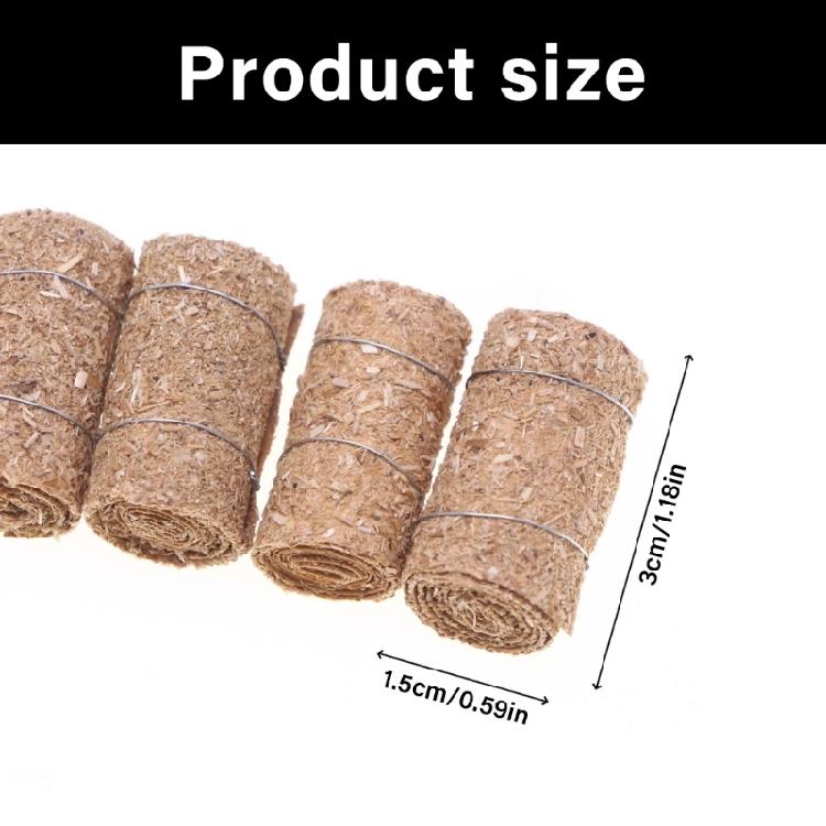 4pcs Natural Straw Bundle For Miniature Doll House Display Educational Farm Scene Props Child Safe Pretend Play Supply