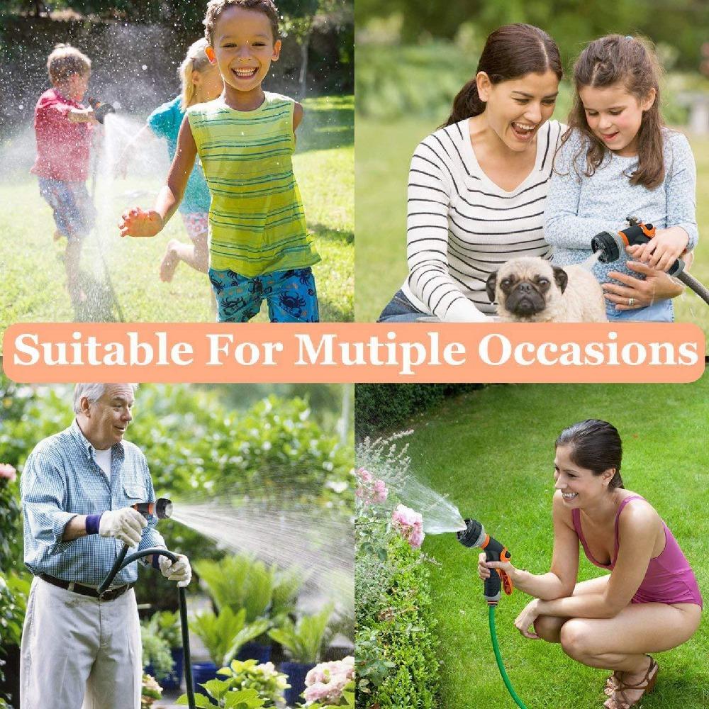 ABS,Rubber Hose Nozzle Sprayer 10 Modes Water Spray Nozzle Handheld Hose Nozzle Lawn Watering