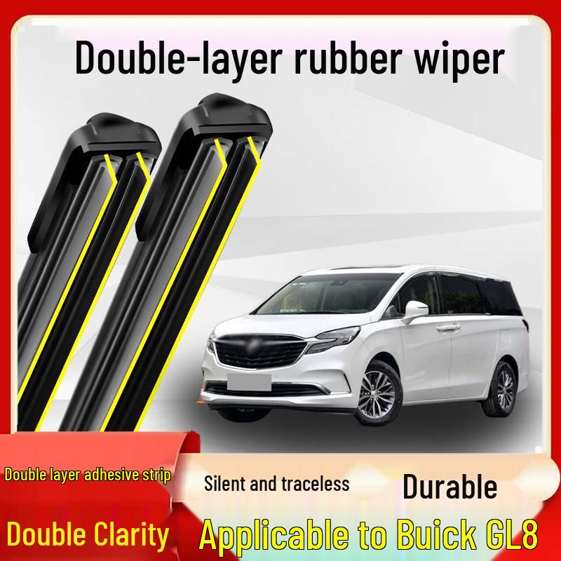 Buick GL8 2011-2021 Silent Bone-Free Wiper with Fathead Fish Double Rubber Strip