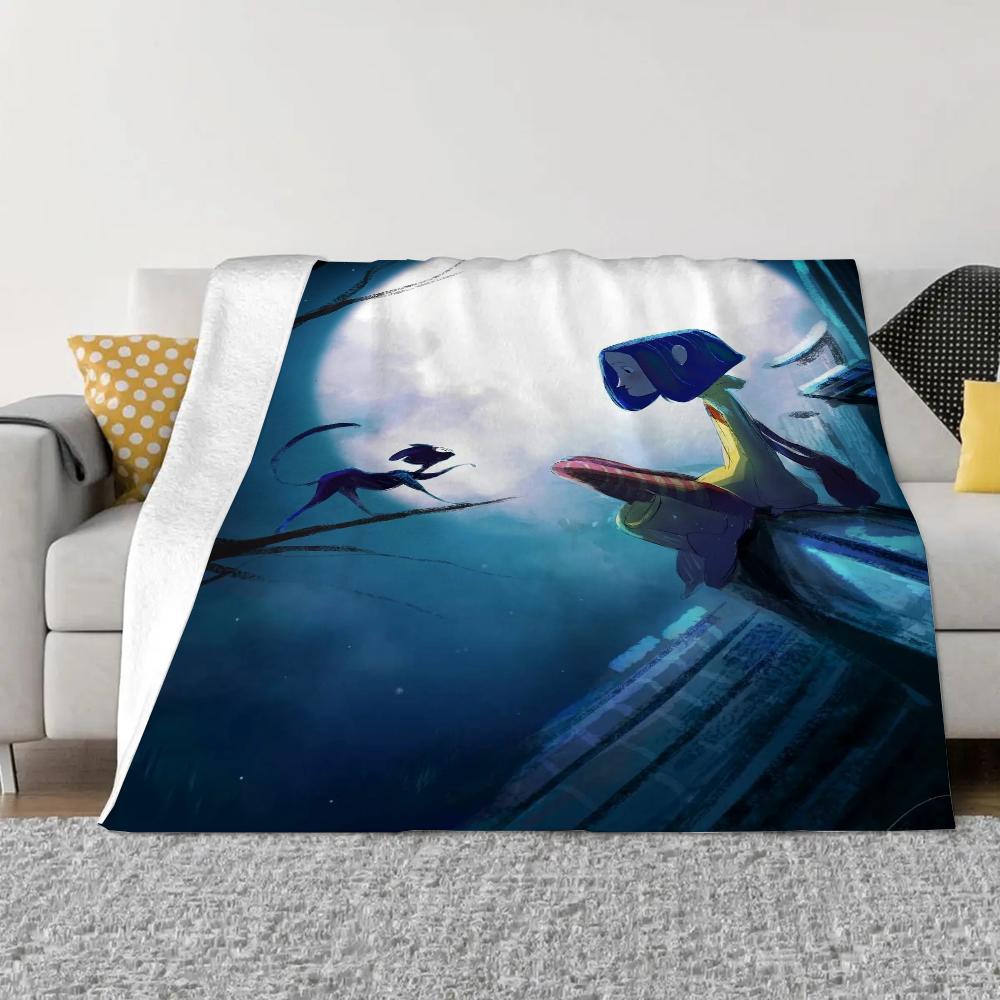 Coraline Fleece Blanket King Size Fluffy Soft Blankets & Throws Bed Throw Home Interior Microfiber Bedding Knitted Plaid Knee &