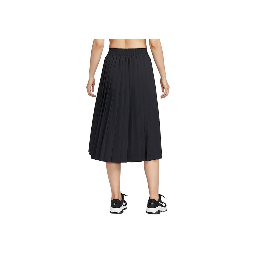 Nike Dri-Fit 24.7 Perfect Stretch Fashion Quick-Dry Solid Color Casual Long Skirt Women skirts Black Dark-Smoke-Gray HQ8154-010
