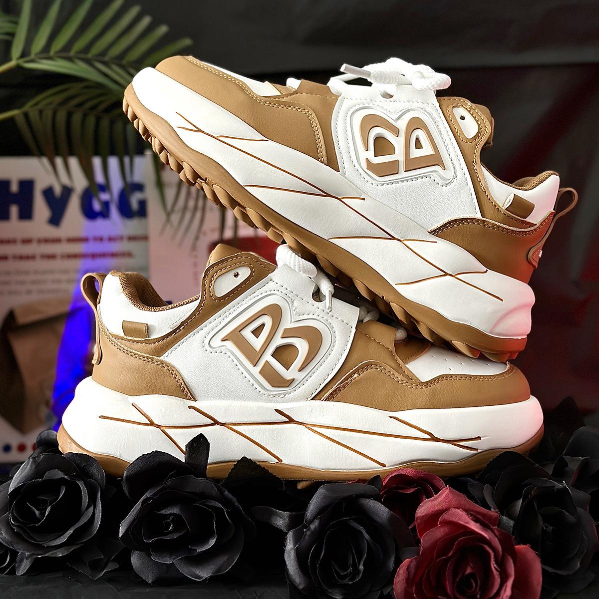 

New niche design bread shoes men s casual new national tide brand dad shoes new men s shoes Broken code clearance хаки