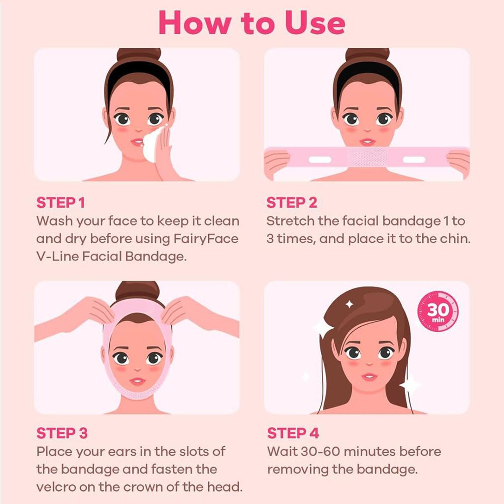 V Line Face Strap for Double Chin Reduction, Firming and Contouring Face Adjustable Chin Tightening Mask for Women