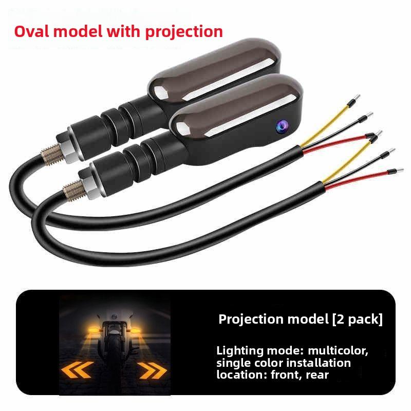 

Motorcycle Electric Vehicle Modified LED Running Water Projection Light Scooter Turn Signal Super Bright 12V Turn Light Direction Light
