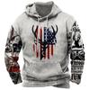 Mens Casual Fleece Hoodie 3D Print Sports Sweatshirt Loose Fit Youth