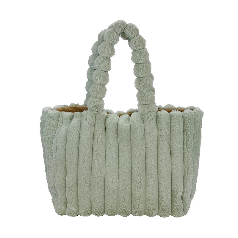 Plush Large Women's Tote Bag - Stylish, Versatile Single Shoulder Handbag for Autumn/Winter.