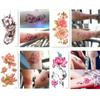 Flowers 3D Waterproof Long lasting Girl Body Art Arm Leg Art Temporary Tattoo Stickers Fake Tattoos