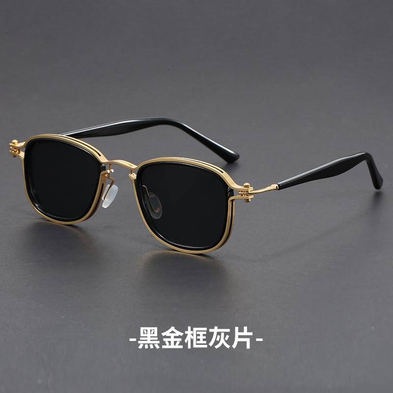 Fashion Sunglasses European and American Metal Small Square Round Korean Sun Glasses for Men Retro Square Sunglass Gafas De Sol