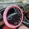 Soft Microfiber Leather Steering Wheel Cover, Universal 15 Inch For Women Girls, Fit Vehicles, Sedans, SUVs, Vans, Trucks - Light Pink