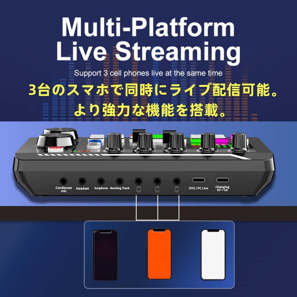 BONKYO F998 Audio for Male and Female Voice Sound PA Musical Compatible with and Live and Instructions Included Interface, USB, Commentators,