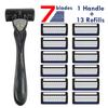 7-Layer Razor Head Manual Shaver, Blade Razor Safety Shaving Beard Moustache Manual Shaver Set