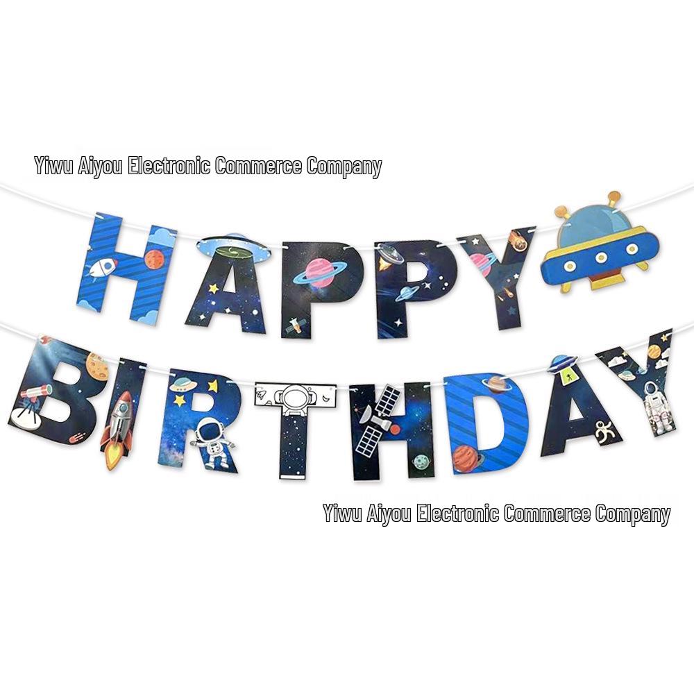 Space Astronaut Party Set: Bunting, Napkins, Plates, Tablecloth, Cutlery & Cards