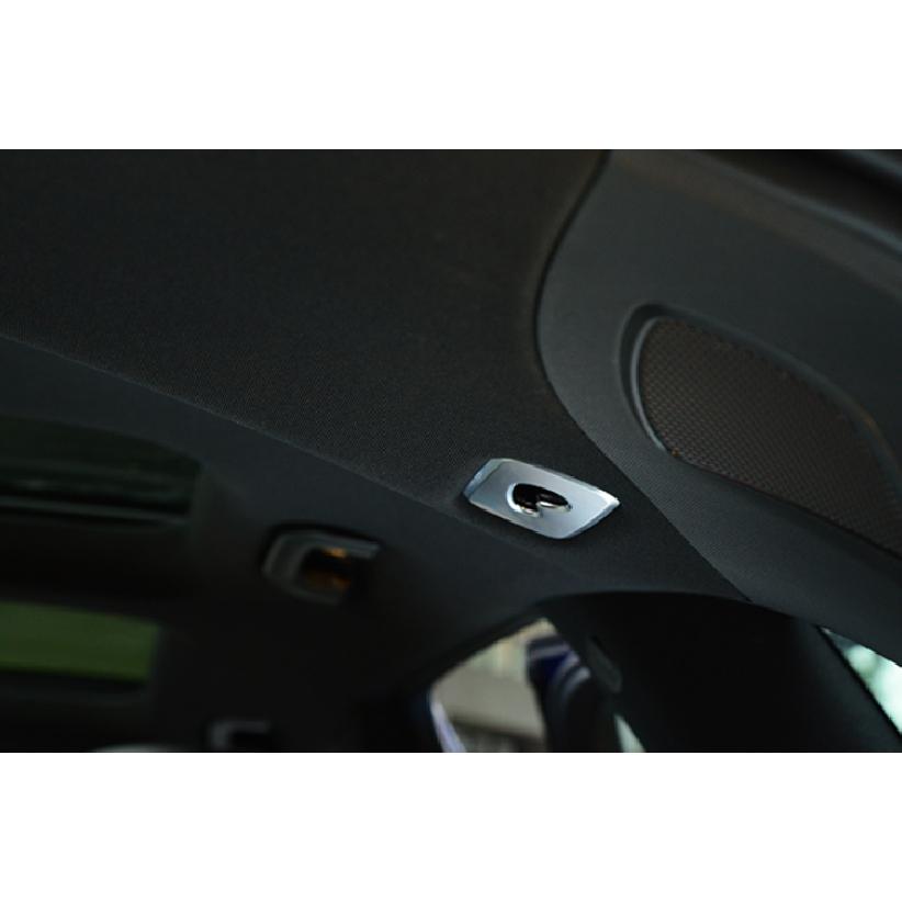 For Mercedes-Benz GLC 2016- Silver ABS Inner Trunk Car Roof Cover Decor 2PCS