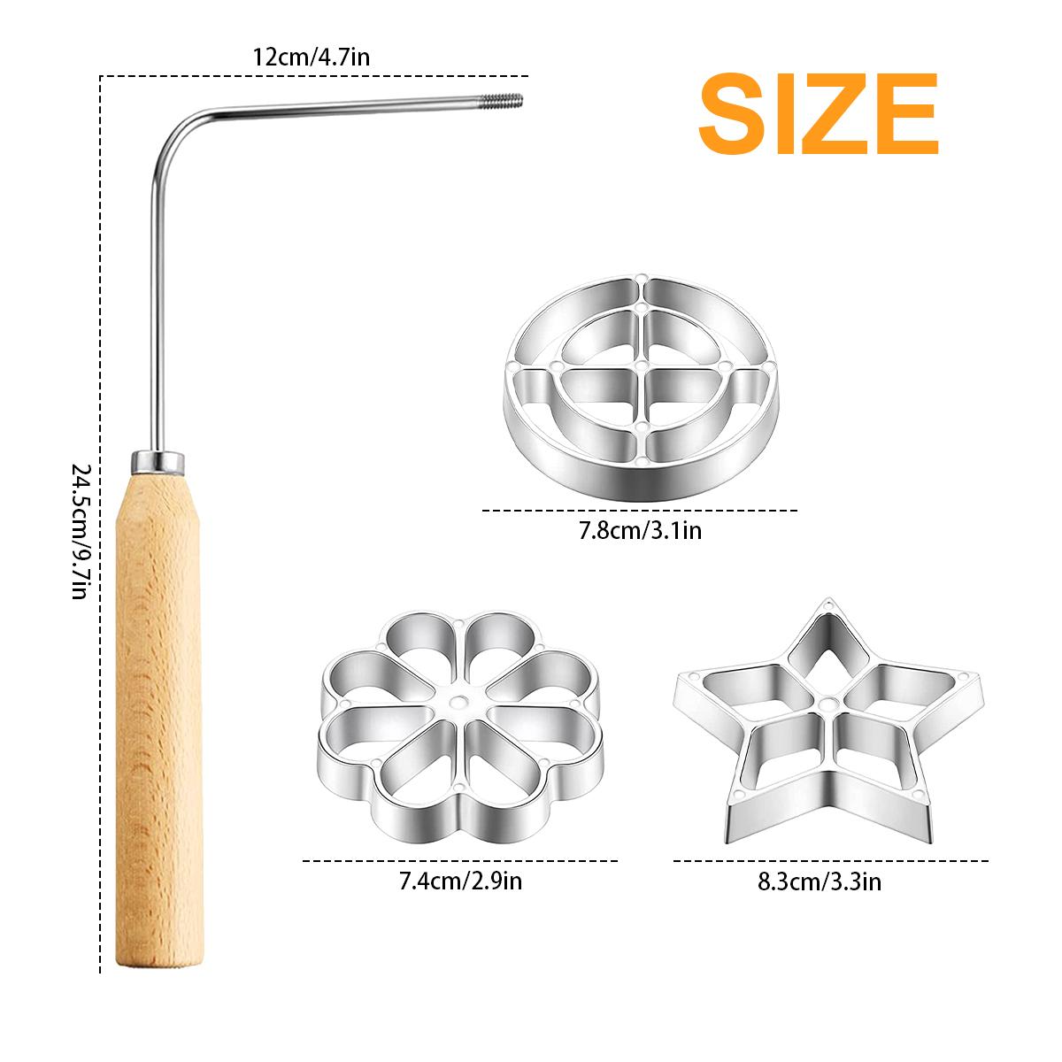 

Алюминиевый аппарат для изготовления розеток, формы с ручкой, кондитерские инструменты, приспособления для выпечки печенья Achappam, выпечка, кулинария, кухонные принадлежности
