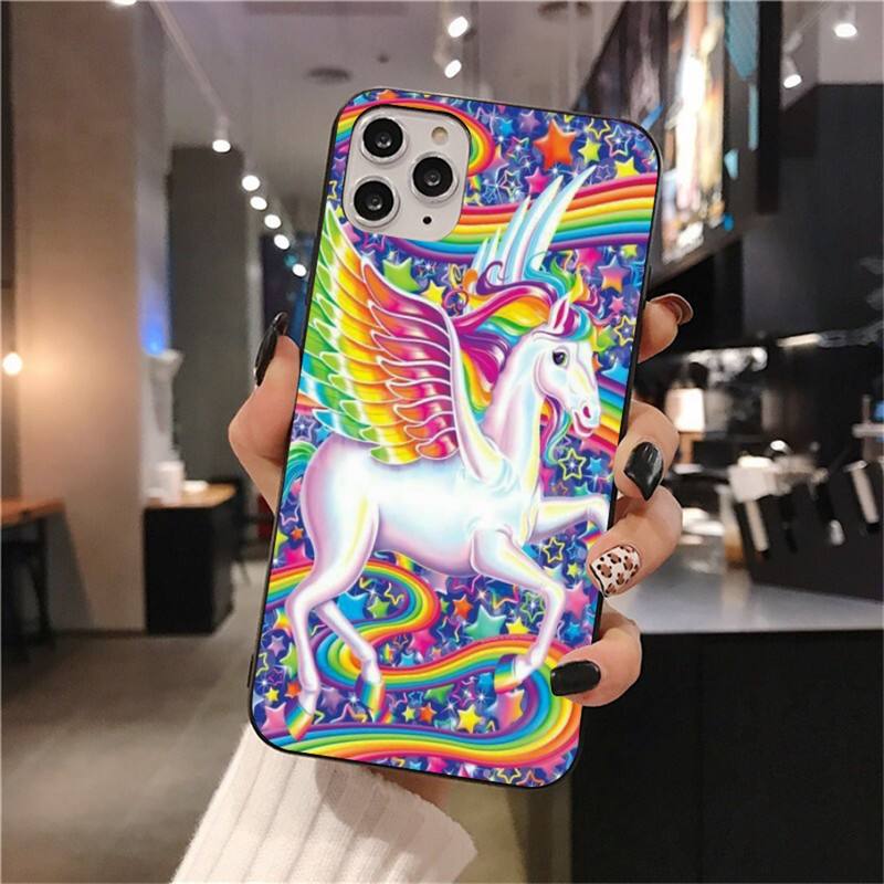 Custodia per telefono artistica Lisa Frank per iphone 12 pro max 11 pro XS MAX 8 7 6 6S Plus X 5S SE 2020 XR