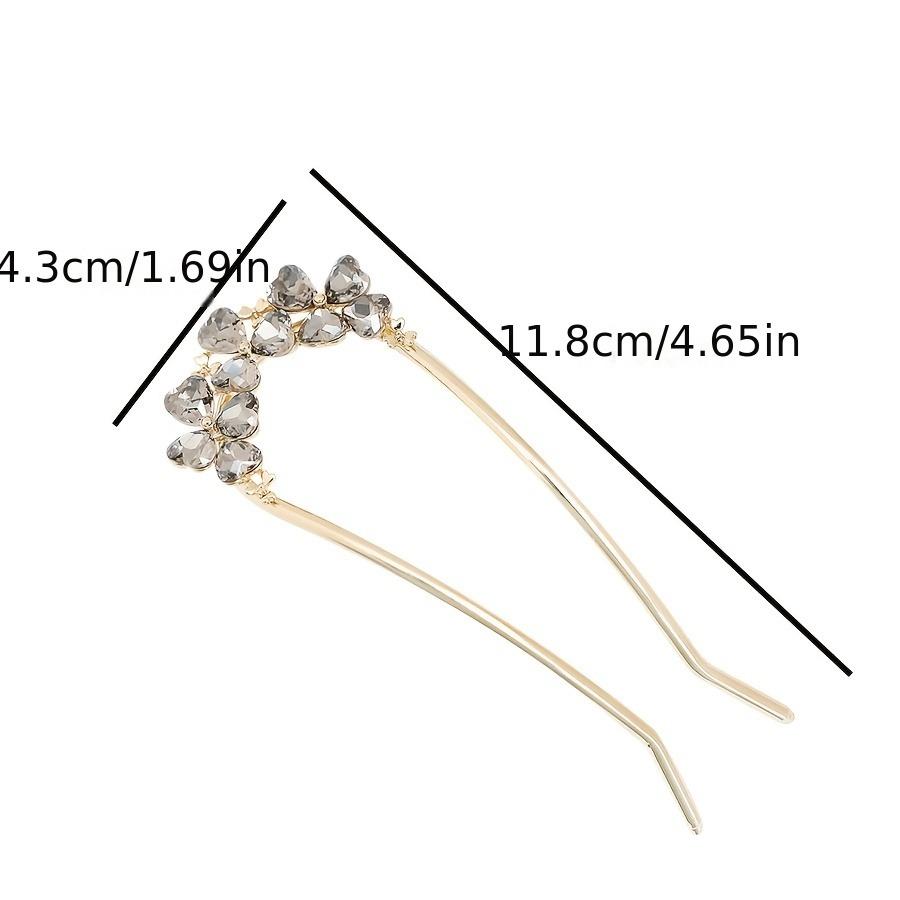 High end metal U-shaped hair clip for women, simple hair accessory, braided hair clip, fashionable girl headwear