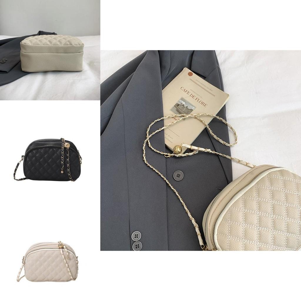 Fashionable Pu Small Square Bag With Chain Strap And Golden Ball Design For Casual Outings