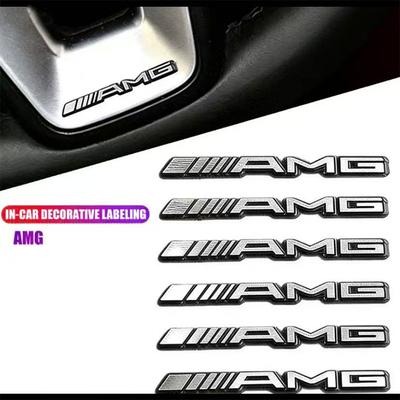 4Pcs 3D Aluminum Car Audio Decorate Badge Emblem Sticker Trim For Mercedes Benz AMG W212 W204 W211 W168 W213 W205 W210 W108 W124