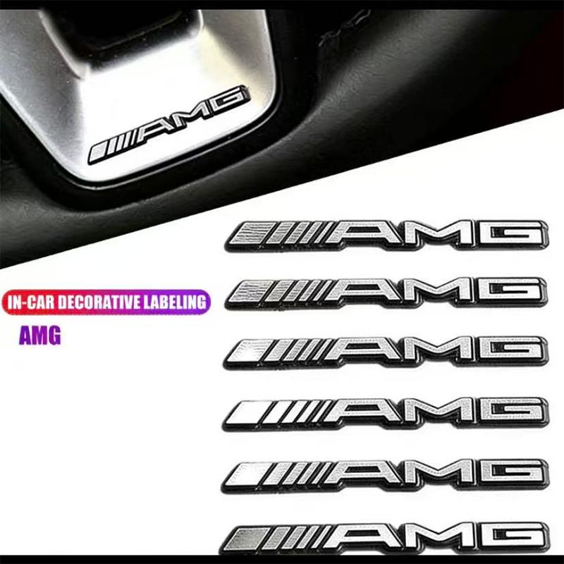 4Pcs 3D Aluminum Car Audio Decorate Badge Emblem Sticker Trim For Mercedes Benz AMG W212 W204 W211 W168 W213 W205 W210 W108 W124