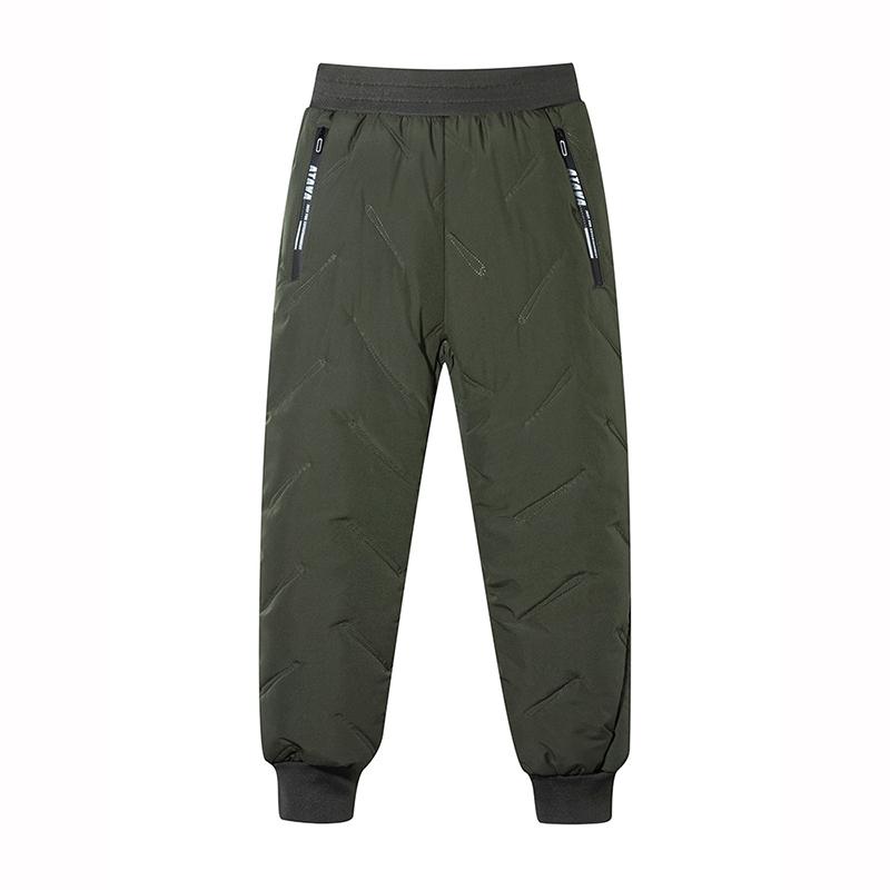 Boys Girls Winter Pants Waterproof Padded Thick Warm Trousers Ski Pants Elastic Kids Fleece Pant Thick