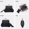 Cow Leather Kiss Lock Leather Wallet Keys/Lipsticks/Earphone Small Item Bag Mini Coin Purse  Women