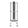 Gravity-fed Water Filter System, 2.25G 304 Stainless-Steel Countertop Water Filtration System, Reduces Lead and up to 99% of Chlorine, with 2 Ceramic