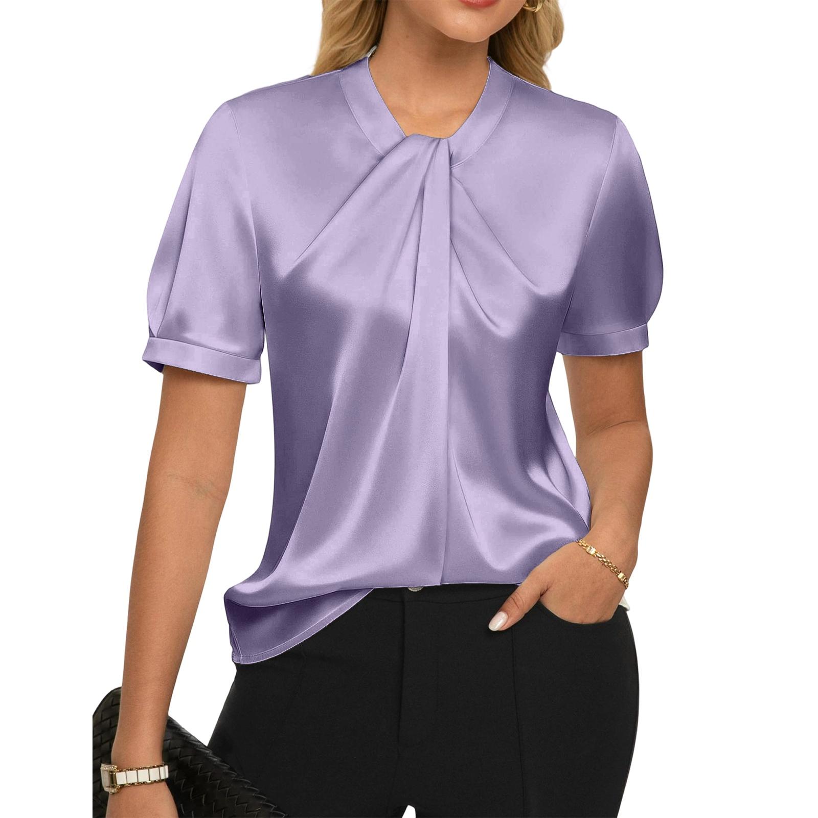 Women s Fashionable Casual Top M фиолетовый