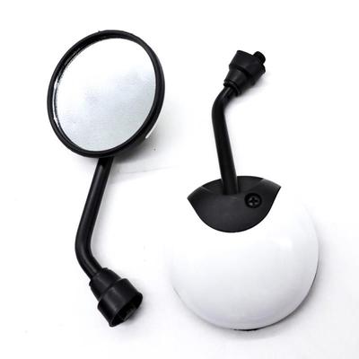 1 Pair Motorcycle Rearview Mirror Retro Round Auxiliary Side Mirror Reflector Electric Bike Scooter Parts